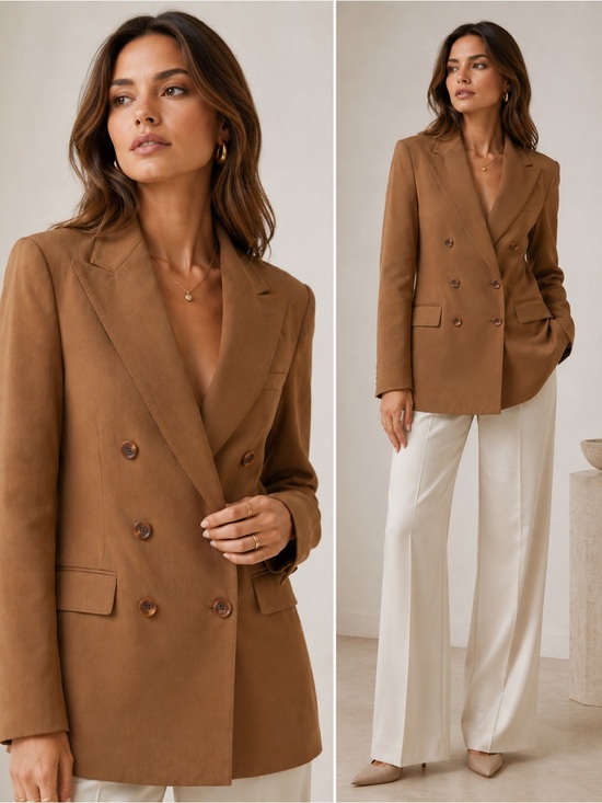Ralph Lauren Purple Label Jackets & Blazers - Ralph Lauren Purple Label Camel Wool Double Breasted Blazer 8